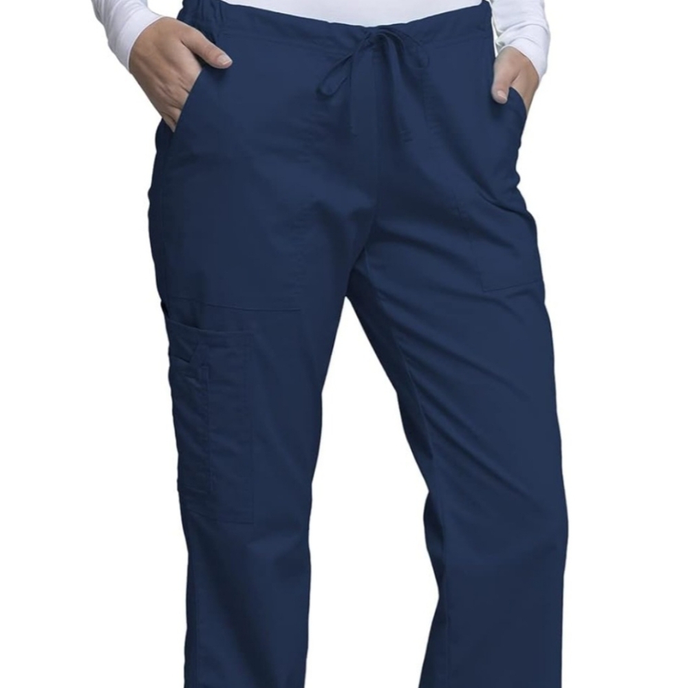 Cherokee Women's Scrub Pants Core Stretch Premium LP Navy Blue NWT Petite Short